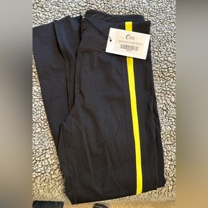 Zyia NWT Black Neon Tape Luxe Hi-Rise 7/8 24" (6-8)